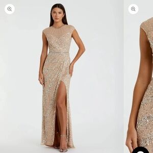 NWOT Mac Duggal Illusion Neckline size 16 Evening Gown